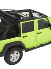 Bestop Trektop Glide Slantback Soft Top for Jeep Wrangler JK 4-Door 2007-2018 Black Diamond                                     - 54423-35 - Image 3