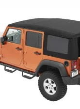 Bestop Supertop Ultra Black Twill Soft Top for Jeep Wrangler JK 4-Door 2007-2018                                     - 54424-17 - Image 5