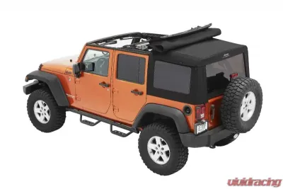 Bestop Supertop Ultra Black Twill Soft Top for Jeep Wrangler JK 4-Door 2007-2018 - 54424-17