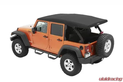 Bestop Supertop Ultra Black Twill Soft Top for Jeep Wrangler JK 4-Door 2007-2018 - 54424-17