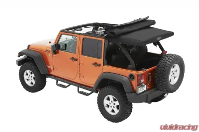 Bestop Supertop Ultra Black Twill Soft Top for Jeep Wrangler JK 4-Door 2007-2018 - 54424-17