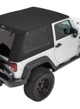 Bestop Trektop Pro Hybrid Slantback Soft Top for Jeep Wrangler JK 2-Door 2007-2018 Black Twill                                     - 54462-17 - Image 5