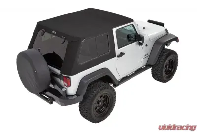 Bestop Trektop Pro Hybrid Slantback Soft Top for Jeep Wrangler JK 2-Door 2007-2018 Black Twill - 54462-17