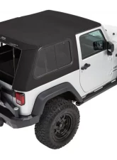 Bestop Trektop Pro Hybrid Slantback Soft Top for Jeep Wrangler JK 2-Door 2007-2018 Black Twill                                     - 54462-17 - Image 4