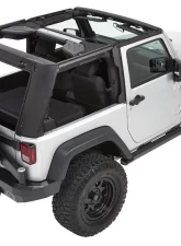 Bestop Trektop Pro Hybrid Slantback Soft Top for Jeep Wrangler JK 2-Door 2007-2018 Black Twill                                     - 54462-17 - Image 2
