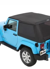 Bestop Trektop Slantback Soft Top Black Twill for Jeep Wrangler JK 2-Door 2007-2018                                     - 56452-17 - Image 4