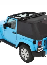 Bestop Trektop Slantback Soft Top for Jeep Wrangler JK 2-Door 2007-2018, Black Diamond                                     - 56452-35 - Image 3