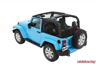 Bestop Trektop Slantback Soft Top for Jeep Wrangler JK 2-Door 2007-2018, Black Diamond - 56452-35