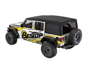 Bestop Black Twill Supertop Ultra Soft Top Jeep Wrangler 4-Door 2018-2021