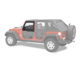 Bestop Element Upper Fabric Half Doors Front Black Twill Jeep Gladiator | Wrangler JL 2018-2021