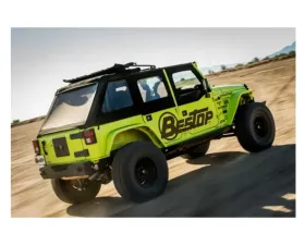 Bestop Element Upper Fabric Half Doors Rear Black Diamond Jeep Gladiator | Wrangler JL 2018-2021
