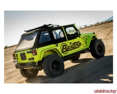 Bestop Element Upper Fabric Half Doors Rear Black Twill Jeep Gladiator | Wrangler JL 2018-2021 - 51743-17