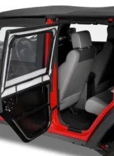 Bestop Element Upper Fabric Half Doors Rear Black Twill Jeep Gladiator | Wrangler JL 2018-2021                                     - 51743-17 - Image 2