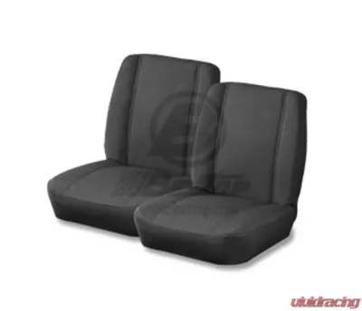 Bestop All Vinyl Black Crush Trailmax II Classic Front Seat for Jeep CJ5, CJ7, YJ, TJ 1976-2006 - 39429-01
