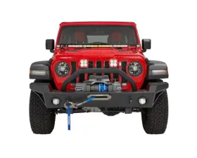 Bestop HighRock 4x4 Front Bumper w/Modular Center Section/Matte Black Jeep Wrangler JL | Gladiator 2018-2021