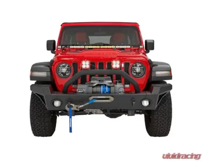 Bestop HighRock 4x4 Front Bumper w/Modular Center Section/Matte Black Jeep Wrangler JL | Gladiator 2018-2021 - 44955-01
