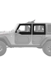 Bestop Black Twill Rear Upper Fabric Half Doors Jeep Wrangler 4-Door 2007-2018                                     - 51733-17 - Image 2