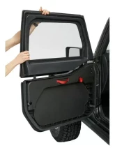 Bestop Black Twill Rear Upper Fabric Half Doors Jeep Wrangler 4-Door 2007-2018                                     - 51733-17 - Image 6