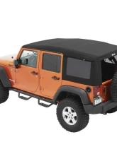 Bestop Black Twill Supertop Ultra Soft Top Jeep Wrangler 4-Door 2007-2018                                     - 54724-17 - Image 2