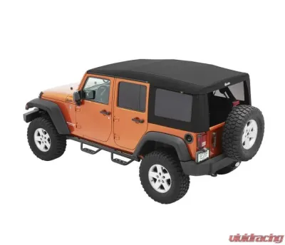 Bestop Black Twill Supertop Ultra Soft Top Jeep Wrangler 4-Door 2007-2018 - 54724-17
