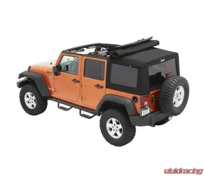 Bestop Black Twill Supertop Ultra Soft Top Jeep Wrangler 4-Door 2007-2018 - 54724-17