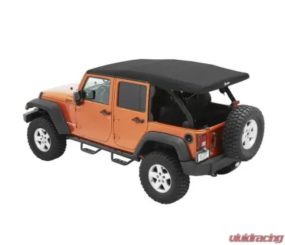 Bestop Black Twill Supertop Ultra Soft Top Jeep Wrangler 4-Door 2007-2018 - 54724-17