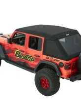 Bestop Black Twill Trektop Ultra Soft Top Jeep Wrangler JL 4-Door 2018-2021                                     - 54925-17 - Image 4