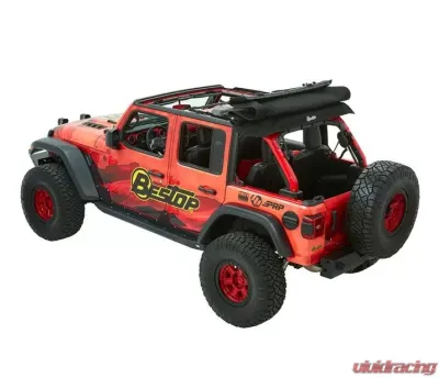 Bestop Black Twill Trektop Ultra Soft Top Jeep Wrangler JL 4-Door 2018-2021 - 54925-17
