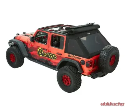Bestop Black Twill Trektop Ultra Soft Top Jeep Wrangler JL 4-Door 2018-2021 - 54925-17