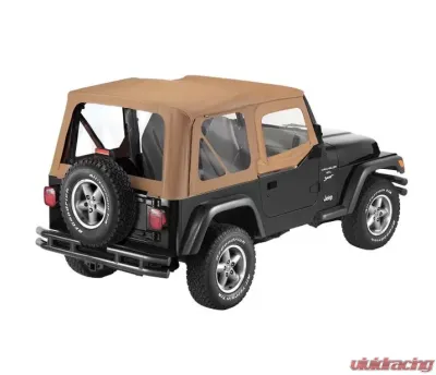 Bestop Spice Sailcloth Replace-a-Top Clear Windows w/ Upper Door Skins Jeep Wrangler 1988-1995 - 79120-37