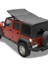 Bestop Black Diamond Sailcloth Replace-a-Top Tinted Windows Jeep Wrangler 4-Door 2007-2009                                     - 79137-35 - Image 2