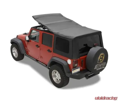 Bestop Black Diamond Sailcloth Replace-a-Top Tinted Windows Jeep Wrangler 4-Door 2007-2009 - 79137-35