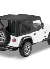 Bestop Black Sailcloth Replace-a-Top Tinted Windows Jeep Wrangler 1997-2002                                     - 79139-01 - Image 2