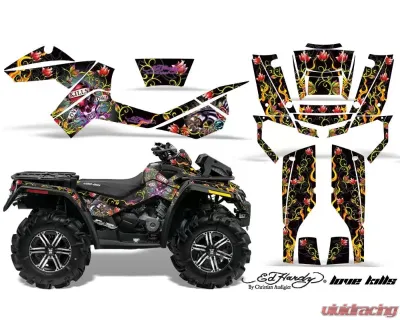 AMR Racing Graphics Kit Decal Wrap EDHLK BLACK CanAm Outlander XMR 500 | 800 06-12 CLEARANCE - CAM-OUTLANDER-XMR-06-12-EDHLK K