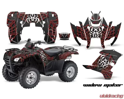 AMR Racing Graphics Kit Decal Sticker Wrap WIDOW BLACK RED Honda Rancher AT 07-13 - HON-RANCHER-07-13-WM K R