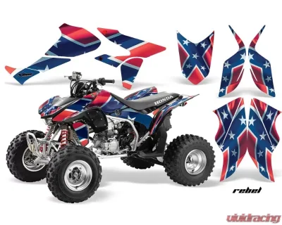 AMR Racing Graphics Kit Quad Decal Sticker Wrap REBEL Honda TRX450R | TRX450ER - HON-TRX450R/ER-REB