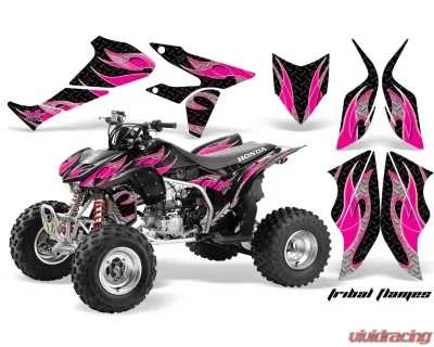 AMR Racing Graphics Kit Quad Decal Sticker Wrap TRIBAL PINK BLACK Honda TRX450R | TRX450ER - HON-TRX450R/ER-TF P K