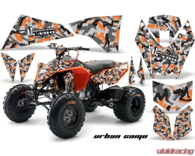 AMR Racing Decal Graphics Kit Quad Wrap URBAN CAMO ORANGE KTM 450 | 450XC | 525 | 525XC 08-13 - KTM-450-525-08-13-UC O