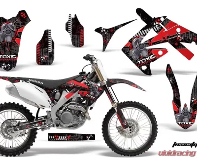 AMR Racing Dirt Bike Graphics Kit Decal Wrap For Honda CR125R | CR250R 2002-2008 TOXIC RED BLACK - MX-HON-CR125R-CR250R-02-08-TX R K