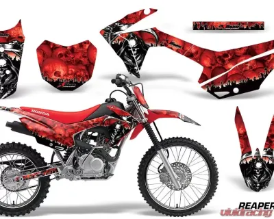 AMR Racing Graphics Kit Dirt Bike Wrap MX Stickers Decals Honda CRF125F 2014-2018 REAPER RED - MX-HON-CRF125F-14-18-RP R