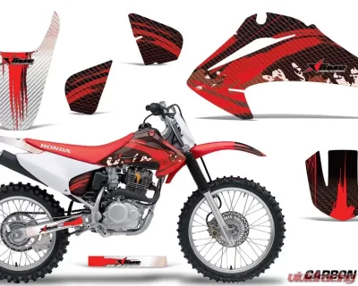 AMR Racing Dirt Bike Graphics Kit Decal Wrap For Honda CRF150 | CRF230F 2003-2007 CARBONX RED - MX-HON-CRF150-CRF230F-03-07-CX R