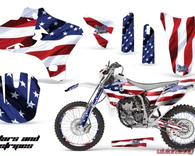 AMR Racing Graphics Kit Decal Wrap + # Plates For Yamaha WR250 WR450F 2005-2006 USA FLAG - MX-NP-YAM-WR250F-WR450F-05-06-USA