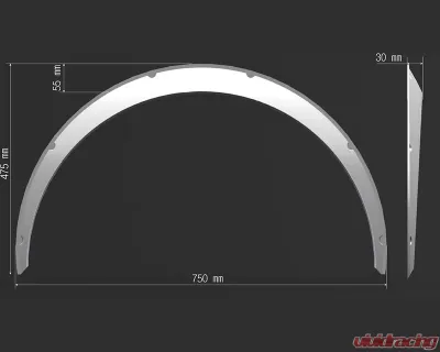 Clinched Flares Classic 3cm Universal Fender Flares - Cl3