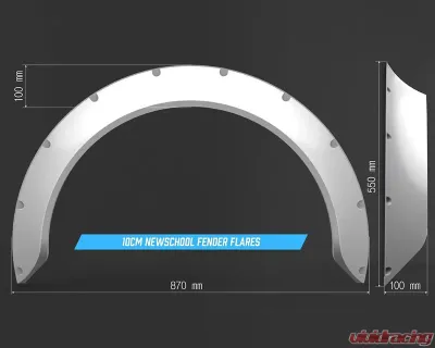 Clinched Flares New School 10cm Universal Fender Flares - NS10