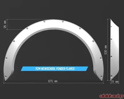 Clinched Flares New School 7cm Universal Fender Flares - NS7