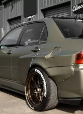 Clinched Flares Widebody Kit without Ducktail Spoiler Mitsubishi Evolution VII - IX 01-07                                     - EVO-7wd - Image 2