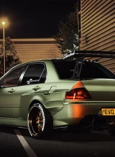 Clinched Flares Widebody Kit without Ducktail Spoiler Mitsubishi Evolution VII - IX 01-07                                     - EVO-7wd - Image 6