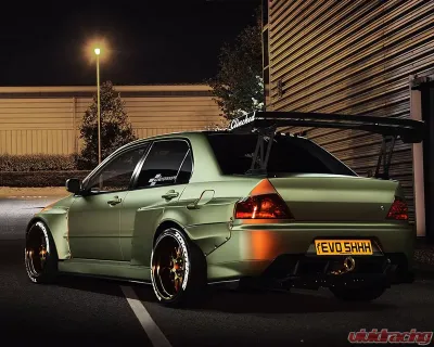 Clinched Flares Widebody Kit without Ducktail Spoiler Mitsubishi Evolution VII - IX 01-07 - EVO-7wd