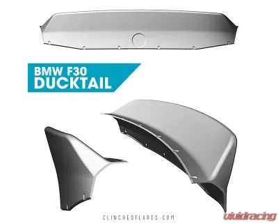 Clinched Flares Sedan Ducktail Spoiler BMW 3-Series F30 | F80 12-19 - duck-f30