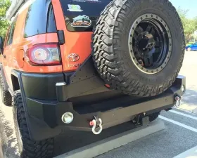Expedition One Trail Series Rear Bumper w/ Smooth Motion Tire Carrier System Toyota FJ Cruiser 2007-2014